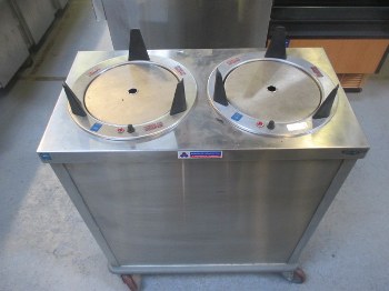 MEPD2H1018 Atlas Metal Heated Plate Dispenser Mobile 13037